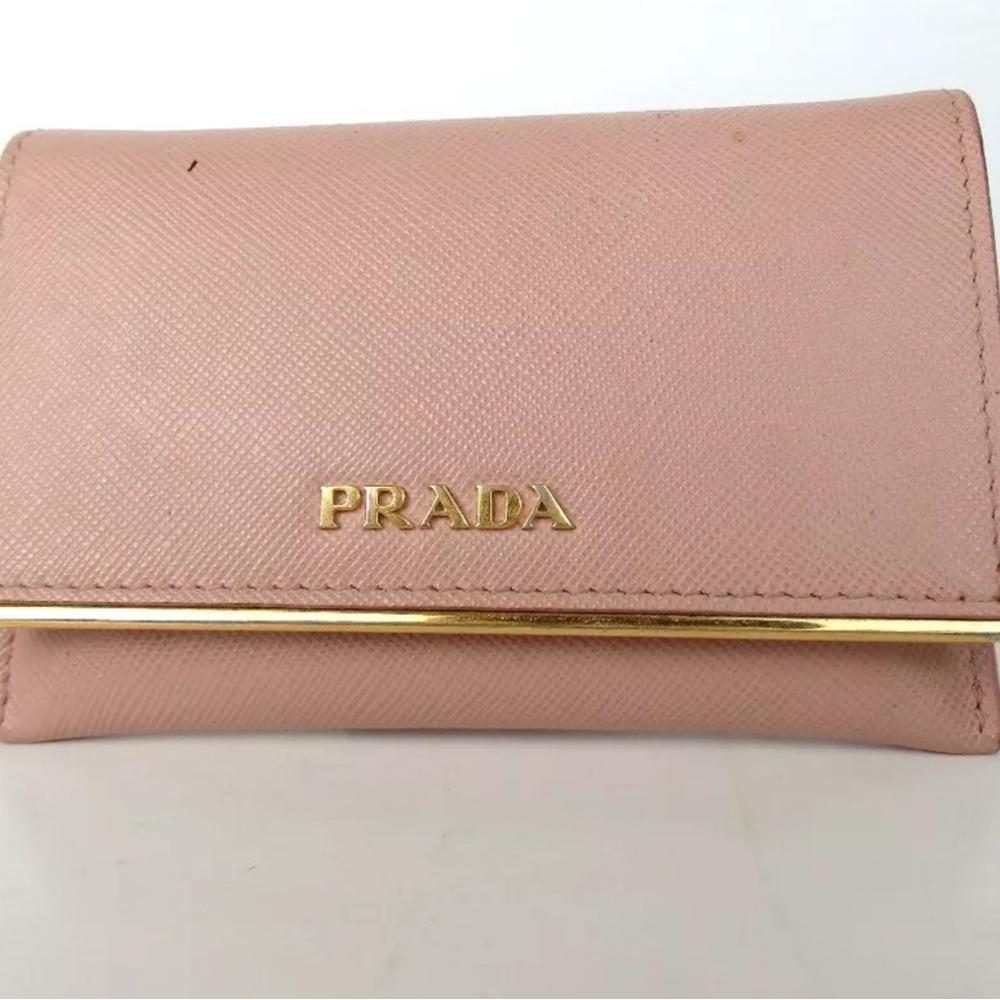 PRADA SAFFIANO LIGHT PINK COLOR NWOT  COMPACT WALLET
